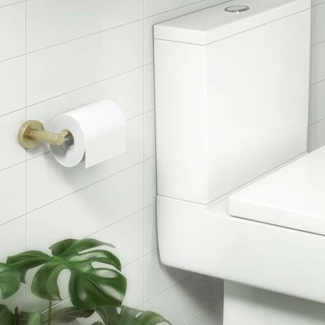 Arezzo Industrial Style Brushed Brass Toilet Roll Holder 8 Arezzo Industrial Style Brushed Brass Toilet Roll Holder - Image 6