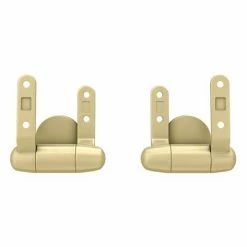 Toreno High Gloss White MDF Bottom Fixing Toilet Seat Brushed Brass Hinges -TOILET ACCESSORIES shop MSC020 N BB d4 460