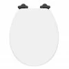 Toreno High Gloss White MDF Bottom Fixing Toilet Seat Matt Black Hinges -TOILET ACCESSORIES shop MSC020 N MB lrg1 670