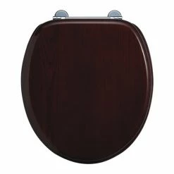 Burlington Bar Hinged Mahogany Toilet Seat - S12