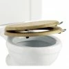 Burlington Soft Close Golden Oak Toilet Seat with Lift Handles -TOILET ACCESSORIES shop S16 A51CHR P