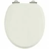 Burlington Soft Close Toilet Seat with Chrome Hinges - Sand -TOILET ACCESSORIES shop S43 P