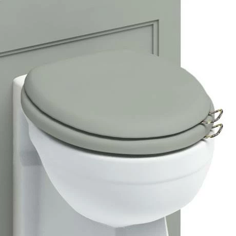 Burlington Soft Close Toilet Seat with Chrome Hinges and Handles - Dark Olive 4 Burlington Soft Close Toilet Seat with Chrome Hinges and Handles - Dark Olive - Image 2