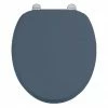 Burlington Soft Close Toilet Seat with Chrome Hinges - Blue -TOILET ACCESSORIES shop S99 P