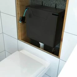 Viva Skylo Bottom & Side Entry Black Concealed Cistern -TOILET ACCESSORIES shop SKYCC01 D4 460