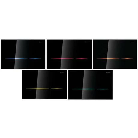 Geberit - Touchless Dual Flush for UP720 Cistern - Sigma80 - Black Glass 5 Geberit - Touchless Dual Flush for UP720 Cistern - Sigma80 - Black Glass - Image 3