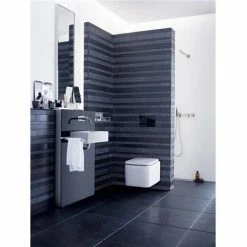 Geberit - Touchless Dual Flush for UP720 Cistern - Sigma80 - Smoked Glass Reflective -TOILET ACCESSORIES shop Sigma80 D3N 375