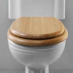 Silverdale Traditional Luxury Light Oak Wooden Toilet Seat
