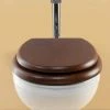 Silverdale Mahogany Wooden High/Low Level Toilet Seat with Chrome Hinges -TOILET ACCESSORIES shop Silverdale Mahogany Wooden Seat for High Low Level Toilets p 1