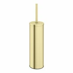 Arezzo Brushed Brass Toilet Brush + Holder