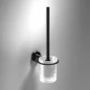 Venice Black Wall Mounted Toilet Brush & Holder -TOILET ACCESSORIES shop VBLKA17 P