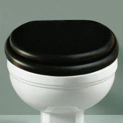 Silverdale BTW Traditional Luxury Ebony Black Wooden Toilet Seat
