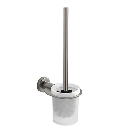 Venice Brushed Nickel Wall Mounted Toilet Brush & Holder 3 Venice Brushed Nickel Wall Mounted Toilet Brush & Holder