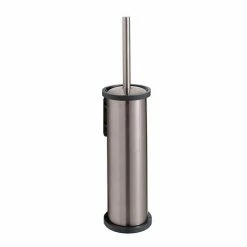 Venice Brushed Nickel Toilet Brush & Holder