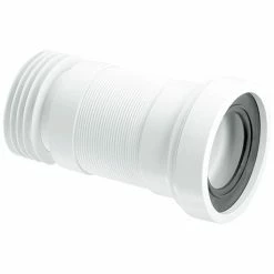 McAlpine Straight Flexible WC Pan Connector - Length 170-410mm - WC-F26R
