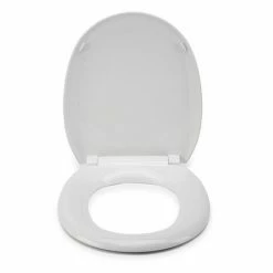 Croydex Anti-Bacterial Polypropylene Toilet Seat with Slow-Close Hinge - White -TOILET ACCESSORIES shop WL400022H ai3 460