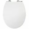 Croydex Anti-Bacterial Thermoset Toilet Seat with Slow-Close Easy-Fit Hinge - Gloss White -TOILET ACCESSORIES shop WL400122H med