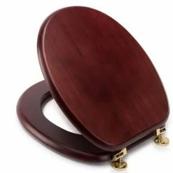 Croydex Mahogany Effect Solid Wood Toilet Seat with Brass Effect Fixings 10 Croydex Mahogany Effect Solid Wood Toilet Seat with Brass Effect Fixings -TOILET ACCESSORIES shop WL515202 ai2 460