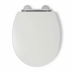 Croydex Lugano White Flexi-Fix Toilet Seat with Soft Close and Quick Release - WL601022H -TOILET ACCESSORIES shop WL601022H D3 460