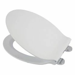 Croydex Flexi-Fix Michigan White Anti-Bacterial Toilet Seat with Soft Close and Quick Release - WL601622H