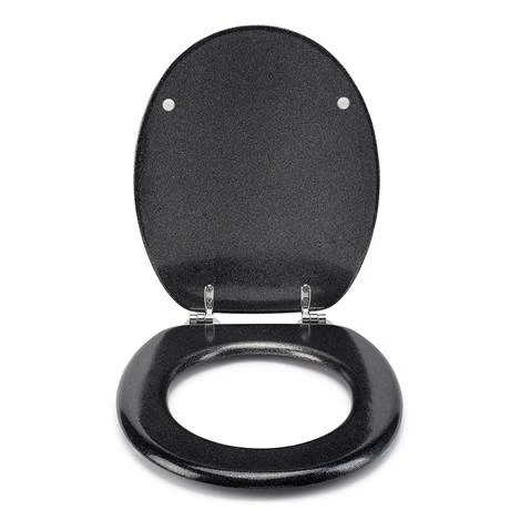 Croydex Flexi-Fix Black Quartz Effect Anti-Bacterial Toilet Seat - WL601821H 6 Croydex Flexi-Fix Black Quartz Effect Anti-Bacterial Toilet Seat - WL601821H - Image 4