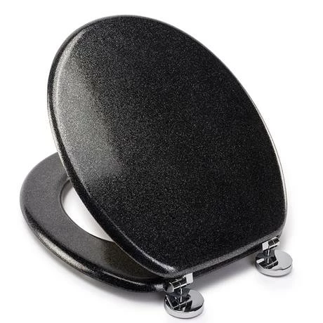 Croydex Flexi-Fix Black Quartz Effect Anti-Bacterial Toilet Seat - WL601821H 7 Croydex Flexi-Fix Black Quartz Effect Anti-Bacterial Toilet Seat - WL601821H - Image 5