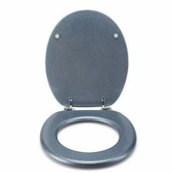 Croydex Flexi-Fix Blue Quartz Effect Anti-Bacterial Toilet Seat - WL601824H -TOILET ACCESSORIES shop WL601824H ai3 460