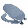 Croydex Flexi-Fix Silver Quartz Effect Anti-Bacterial Toilet Seat - WL601840H