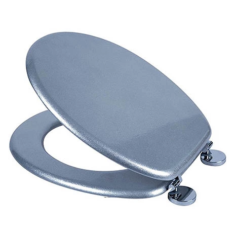 Croydex Flexi-Fix Silver Quartz Effect Anti-Bacterial Toilet Seat - WL601840H 3 Croydex Flexi-Fix Silver Quartz Effect Anti-Bacterial Toilet Seat - WL601840H