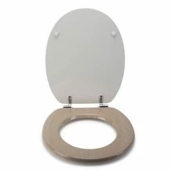 Croydex Flexi-Fix Dorney Sandstone Effect Anti-Bacterial Toilet Seat - WL601915H -TOILET ACCESSORIES shop WL601915H ai3 460