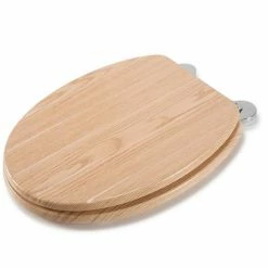 Croydex Flexi-Fix Geneva Oak Effect Anti-Bacterial Toilet Seat - WL602176H -TOILET ACCESSORIES shop WL602176H ai3 460