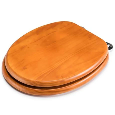 Croydex Flexi-Fix Davos Antique Effect Solid Pine Anti-Bacterial Toilet Seat - WL602250H 4 Croydex Flexi-Fix Davos Antique Effect Solid Pine Anti-Bacterial Toilet Seat - WL602250H - Image 2