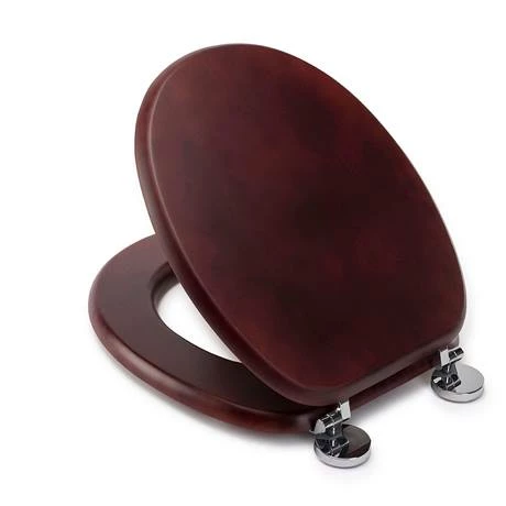 Croydex Flexi-Fix Davos Mahogany Effect Solid Pine Anti-Bacterial Toilet Seat - WL602252H 4 Croydex Flexi-Fix Davos Mahogany Effect Solid Pine Anti-Bacterial Toilet Seat - WL602252H - Image 2