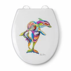 Croydex Hannah McWave Flexi-Fix Toilet Seat by Steven Brown Art - WL604222H