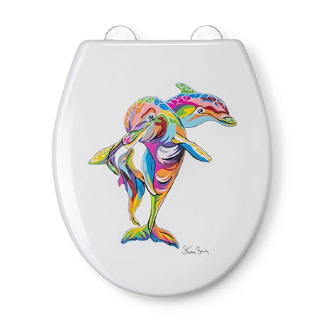 Croydex Hannah McWave Flexi-Fix Toilet Seat by Steven Brown Art - WL604222H 3 Croydex Hannah McWave Flexi-Fix Toilet Seat by Steven Brown Art - WL604222H