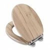 Croydex Corella Grey Oak Effect Flexi-Fix Toilet Seat with Soft Close and Quick Release - WL605231H -TOILET ACCESSORIES shop WL605231H P