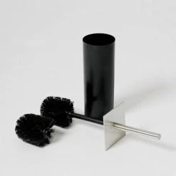 Wooden Toilet Brush & Holder Dark Oak -TOILET ACCESSORIES shop WTBHDO D2 460