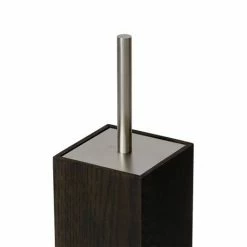 Wooden Toilet Brush & Holder Dark Oak -TOILET ACCESSORIES shop WTBHDO D3 460