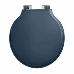 Imperial Etoile Soft Close Toilet Seat with Chrome Hinges - Moseley Blue