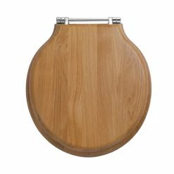 Imperial Etoile Standard Toilet Seat with Chrome Hinges - Natural Oak