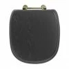 Imperial Radcliffe Standard Toilet Seat with Antique Gold Hinges - Wenge