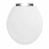 Imperial Oval Soft Close Toilet Seat with Chrome Hinges - Gloss White -TOILET ACCESSORIES shop XX50008110NSB P