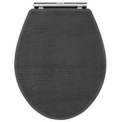 York Dark Grey Top Fixing Soft Close Toilet Seat