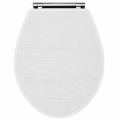 York White Ash Top Fixing Soft Close Toilet Seat